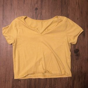 Yellow crop top